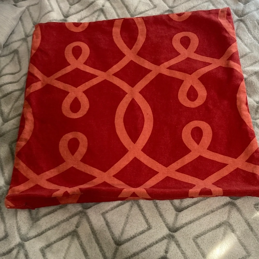 Red and Orange Decorative Pillow Cover pair